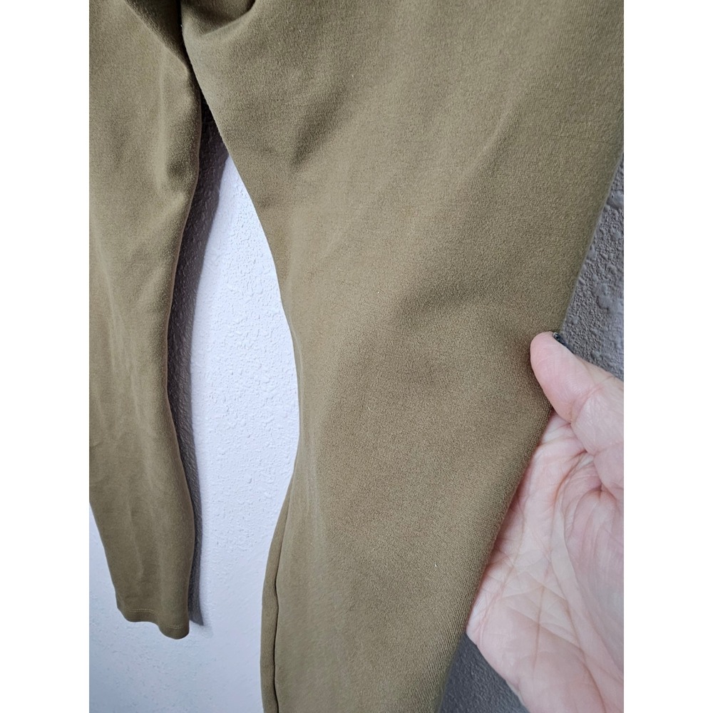 Lysse Womens High Waist Front Seam Leggings Olive Brown Stretch Pants Size M - Picture 7 of 9